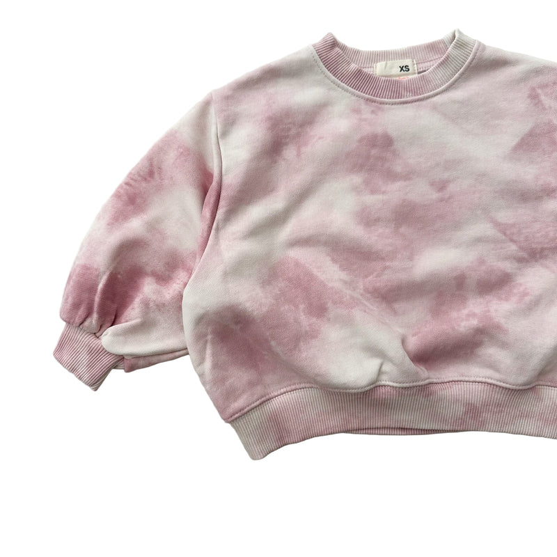 Chunky tie dye sweatshirt - Rose