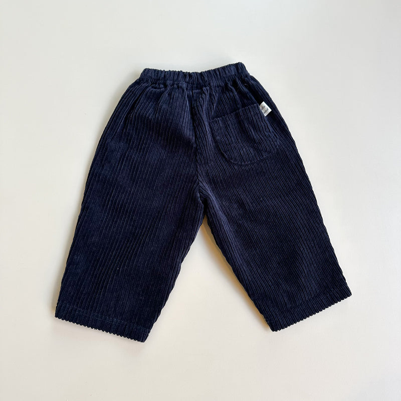 Relaxed fit corduroy pants - Navy