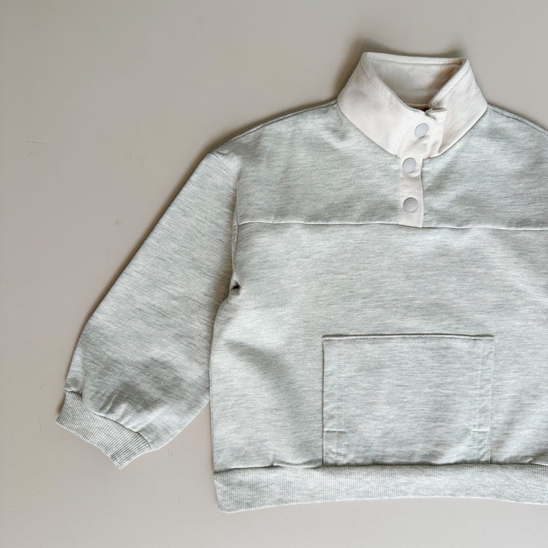 Button pocket sweater - Oatmeal