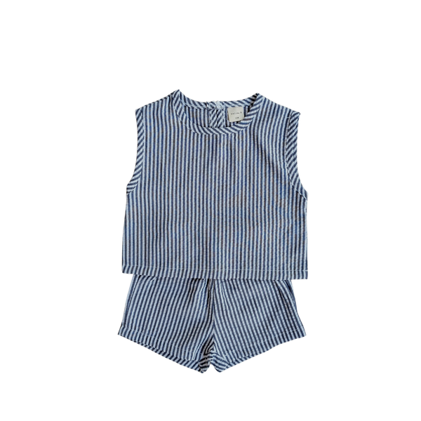 Breezy striped set - Navy