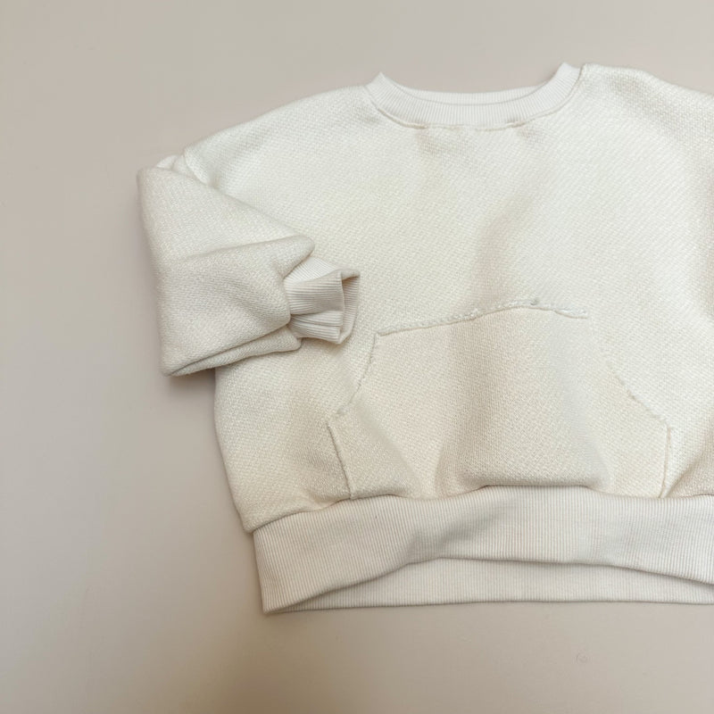 Kango fleeced sweater - Cream