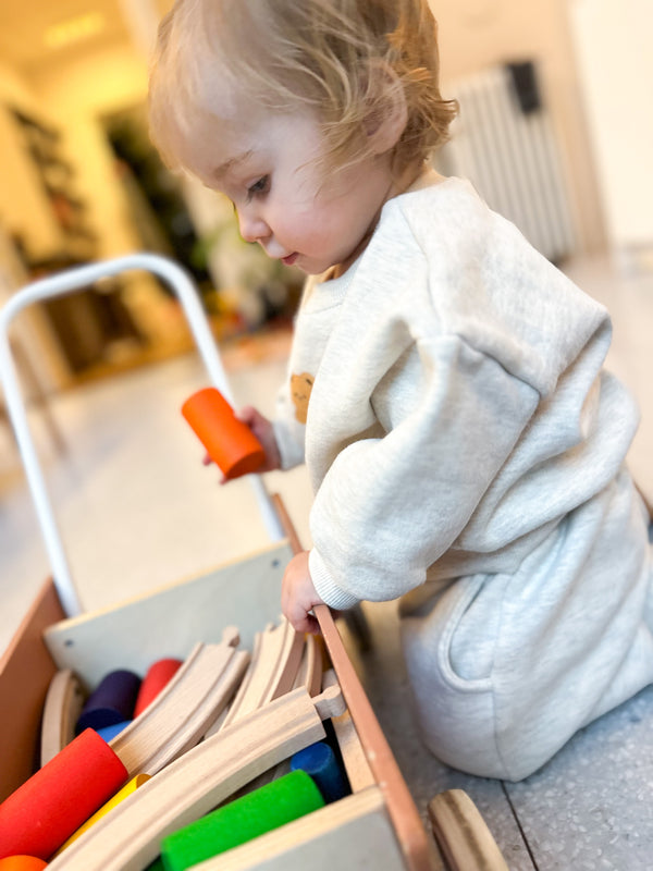 Bears top bottom set - Oatmeal