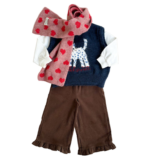 Hearts allover scarf - Pink