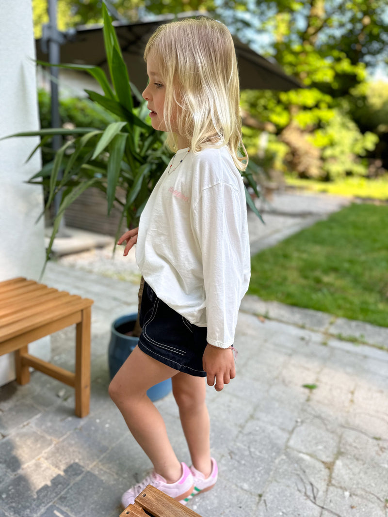 Heart long sleeves tee - Ivory
