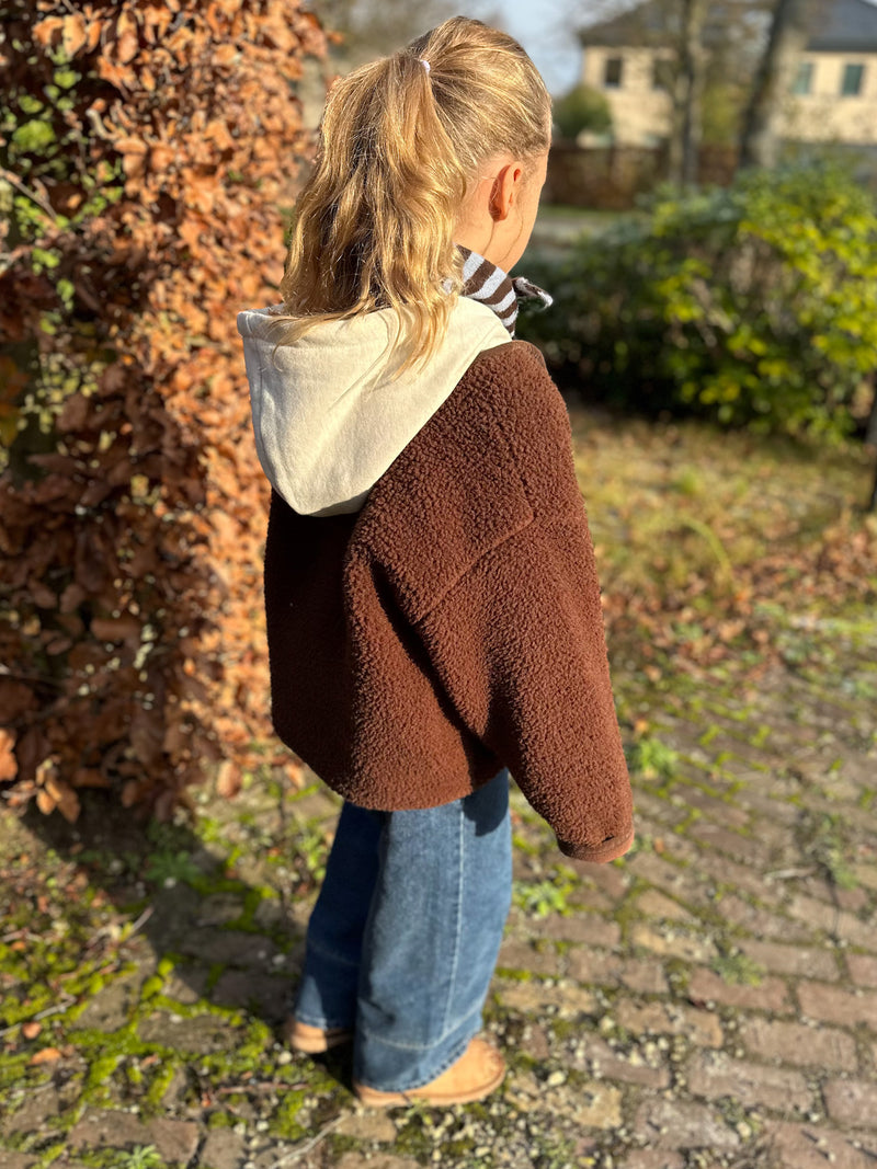 Teddy zip up jacket - Brown