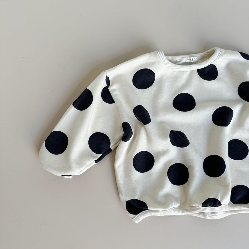 Dot piping sweater - Cream