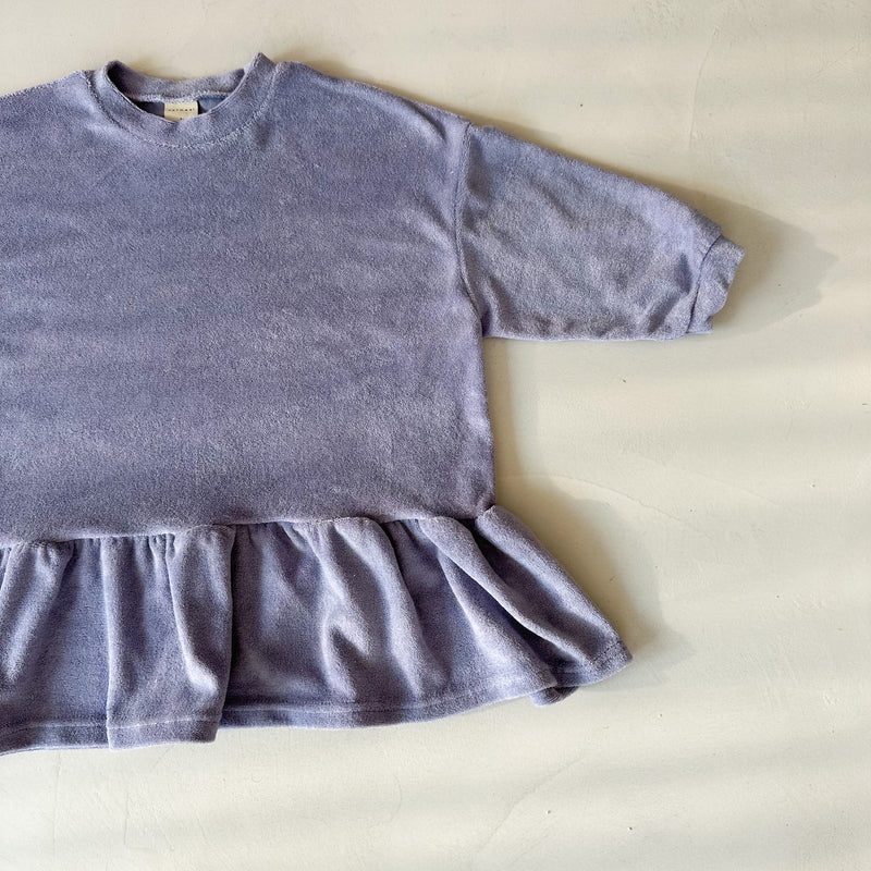 Flowy terry dress - Lilac