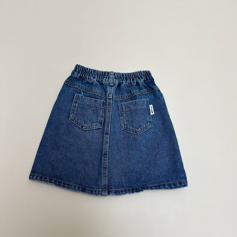 Straight denim skirt - Blue