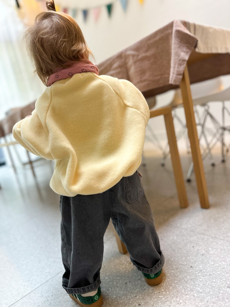 Sunny fleece raglan sweatshirt - Light yellow