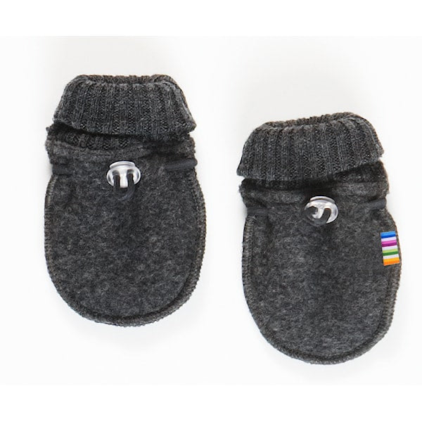 Wool fleece mittens - Charcoal