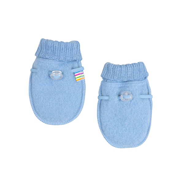 Wool fleece mittens - Sky blue