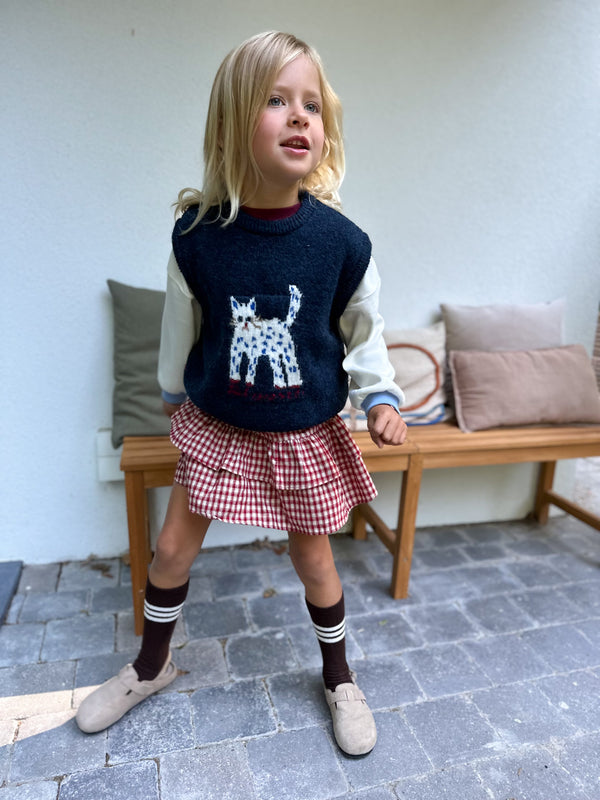 Striped smile socks - Brown
