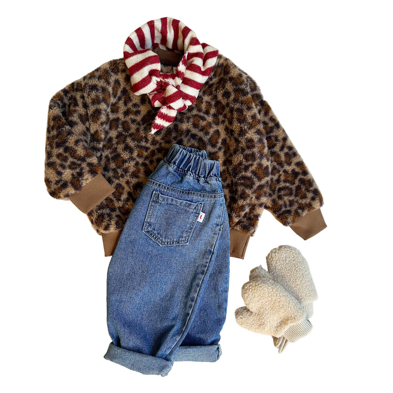 Soft leo teddy sweatshirt - Beige