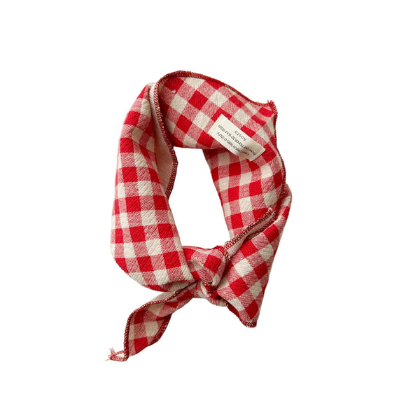 Woven bandana scarf - Red checks