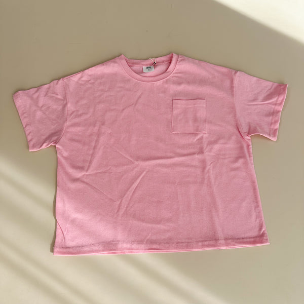 Oversized pocket tee - Pink