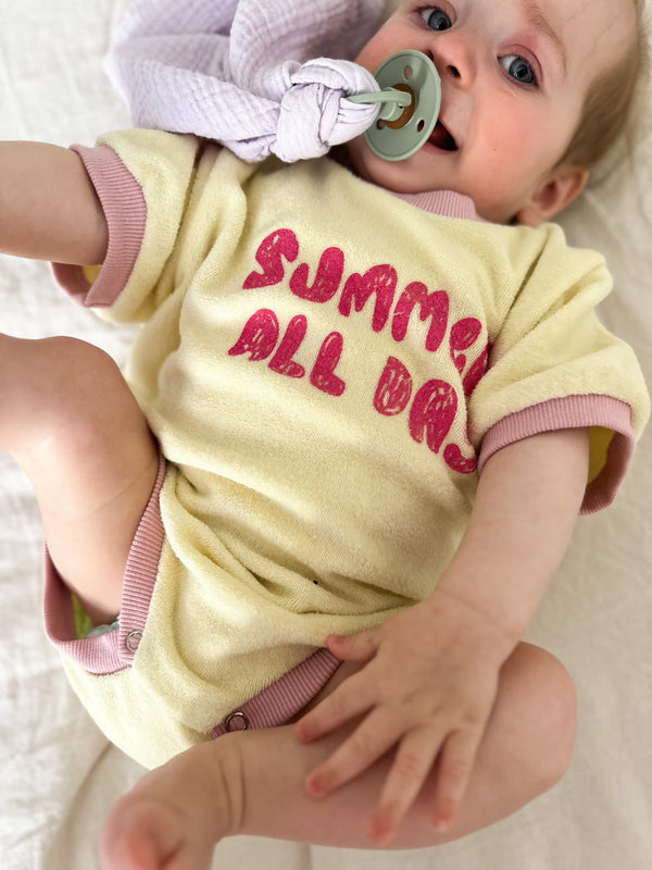 Summer terry onesie - Yellow