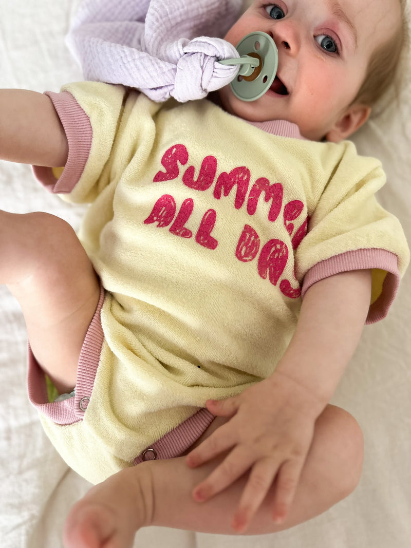Summer terry onesie - Yellow