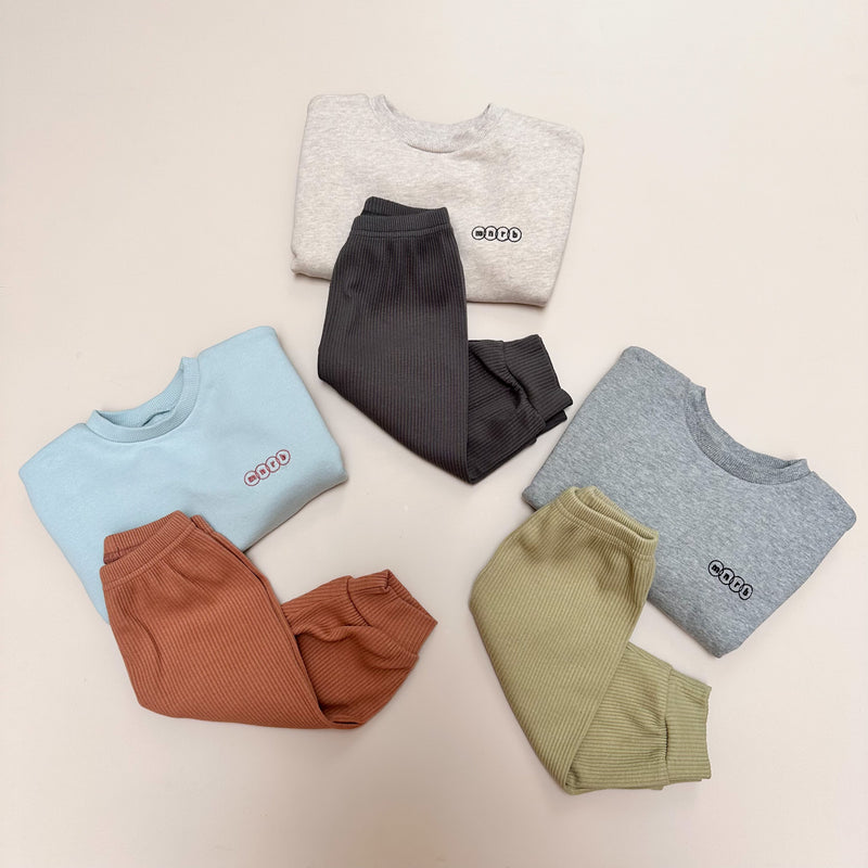 Rib jogger pants - Olive