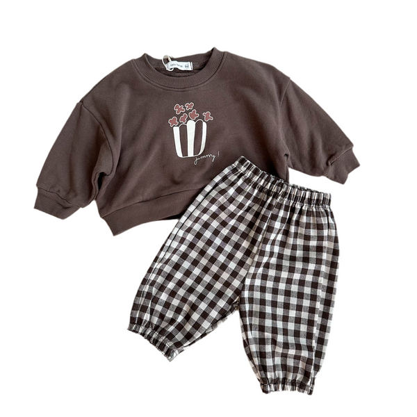 Bebe check pants - Brown