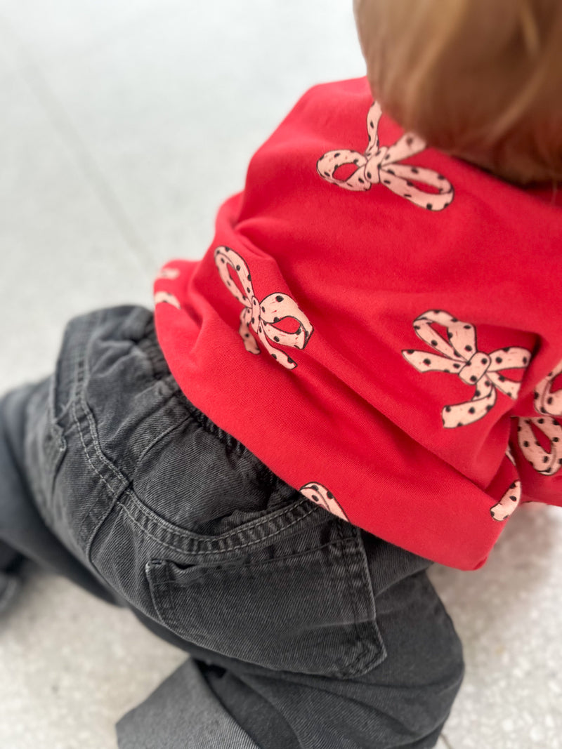 Bows allover sweatshirt - Red