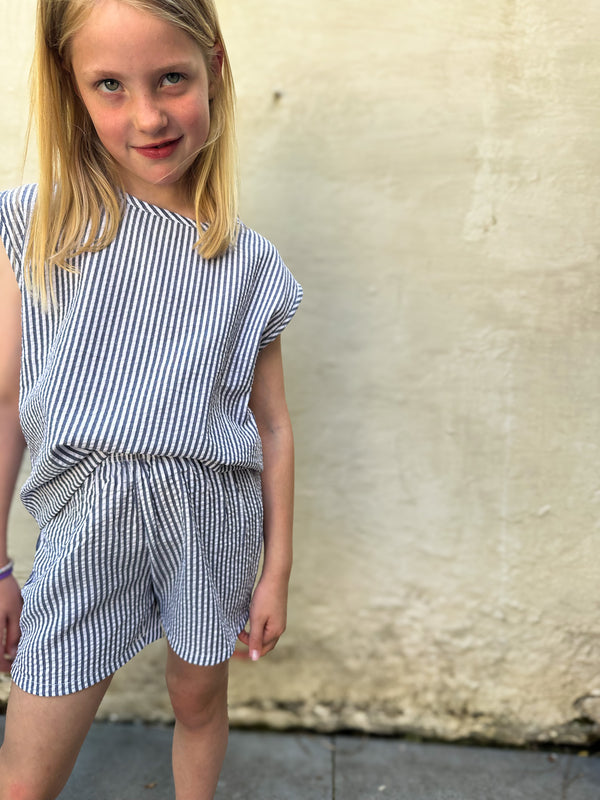 Breezy striped set - Navy