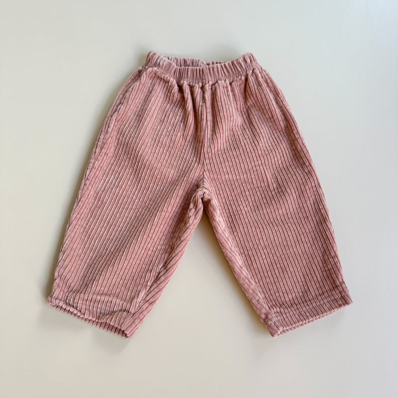 Relaxed fit corduroy pants - Pink