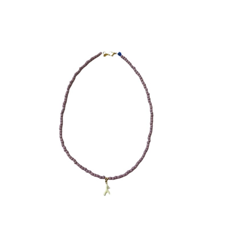 Coral beads necklace - Lilac