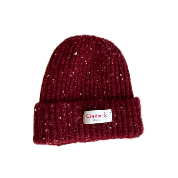 Oreo knit beanie - Wine