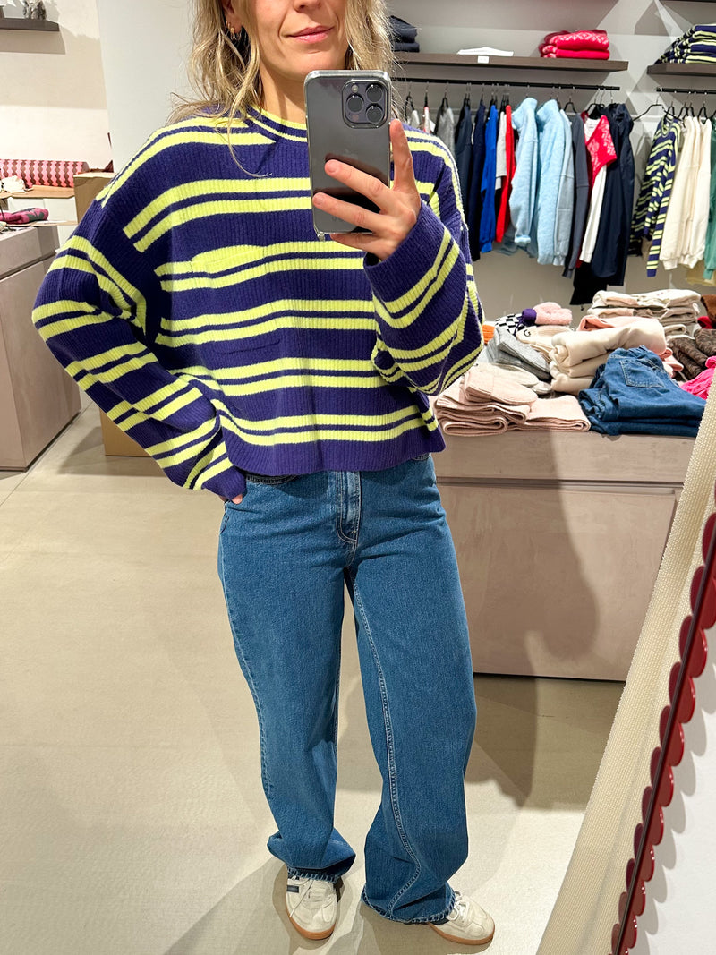 Raxow striped jumper - Violet/neon