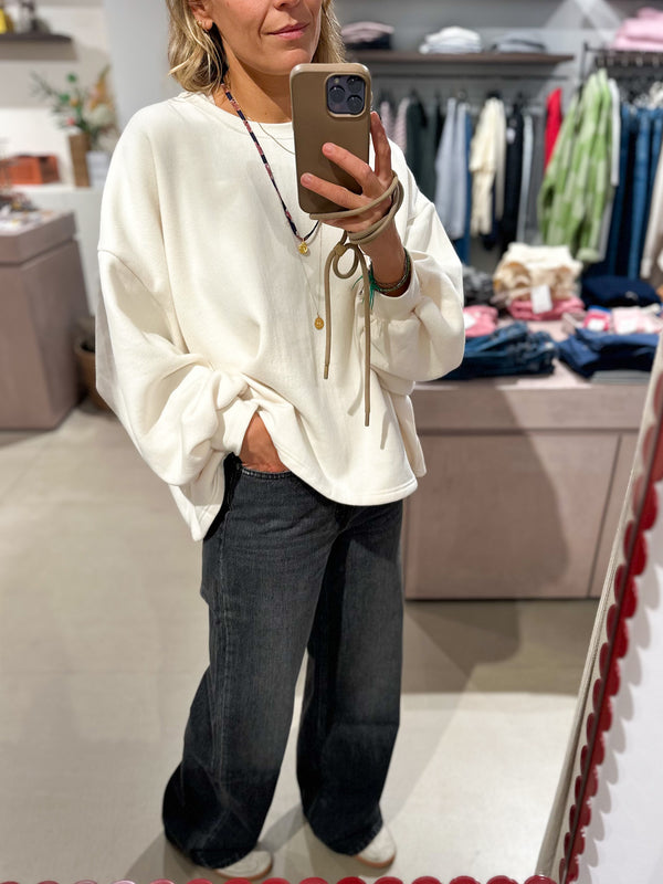 Oversized boxy sweater - Cream meringue