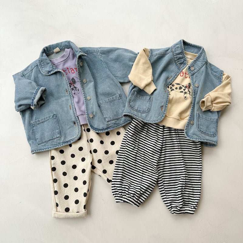 Denim pocket vest - Blue