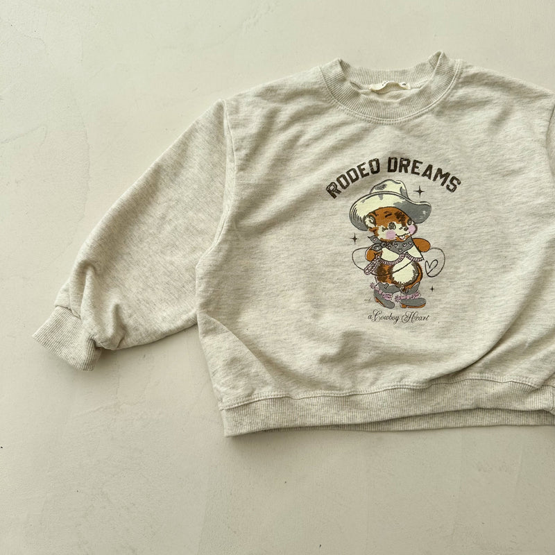 Cowboy bear sweatshirt - Oatmeal