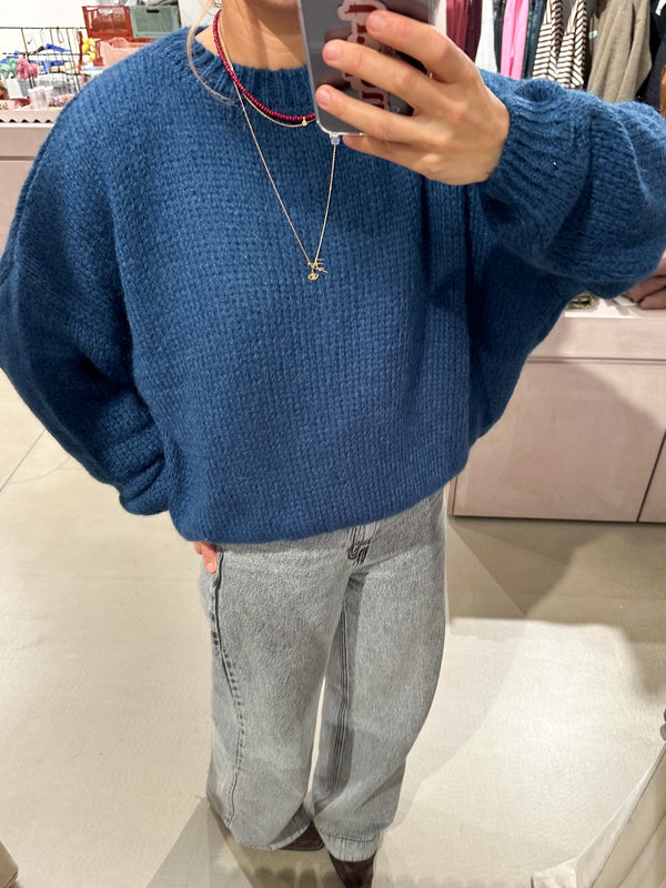 Royal mohair knit - Denim blue