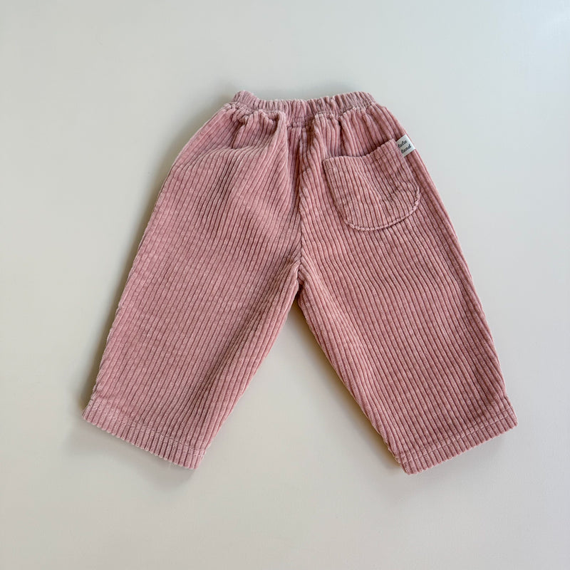 Relaxed fit corduroy pants - Pink