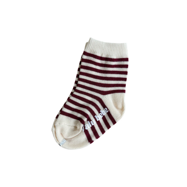 Bebe striped socks - Burgundy