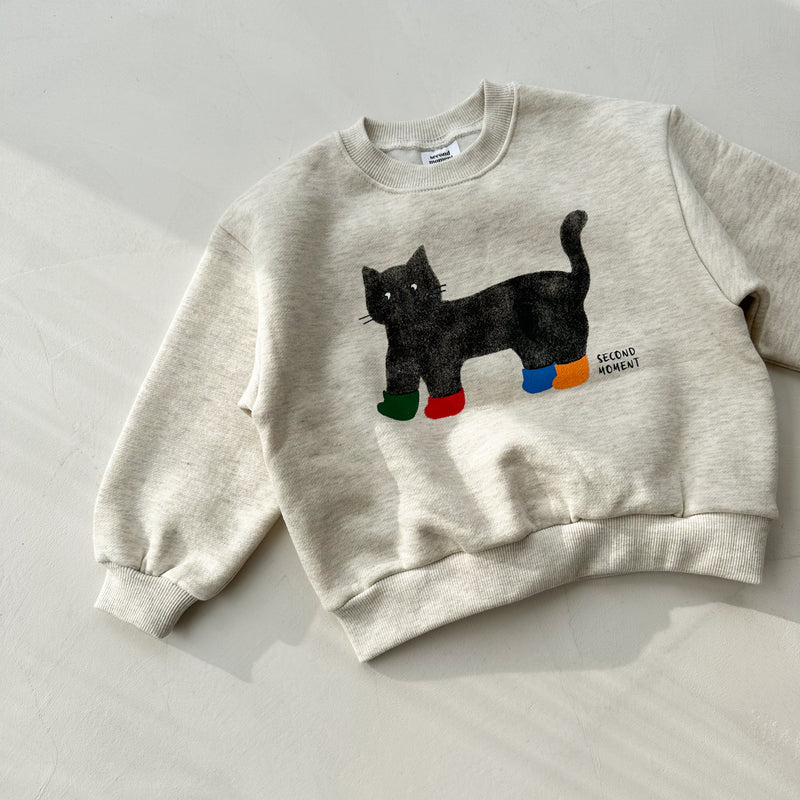 Cat sweatshirt - Oatmeal