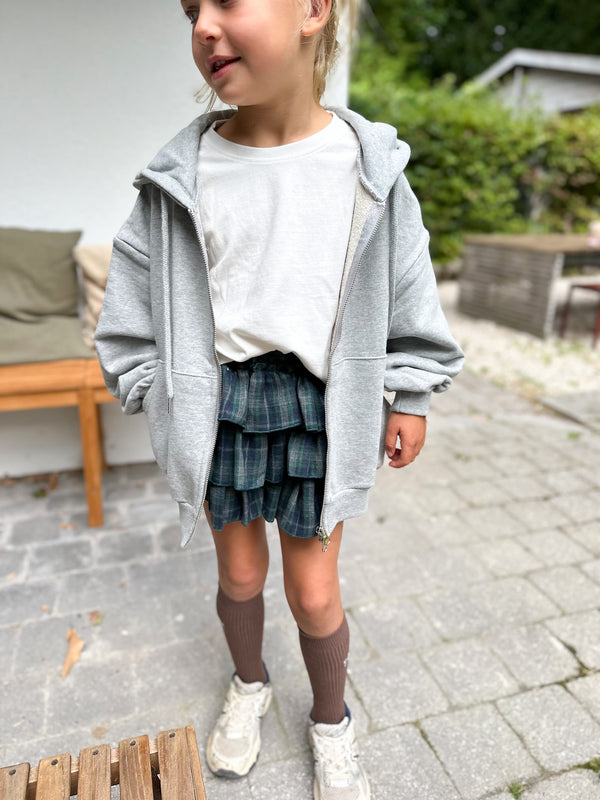Flanel check shorty skirt - Green