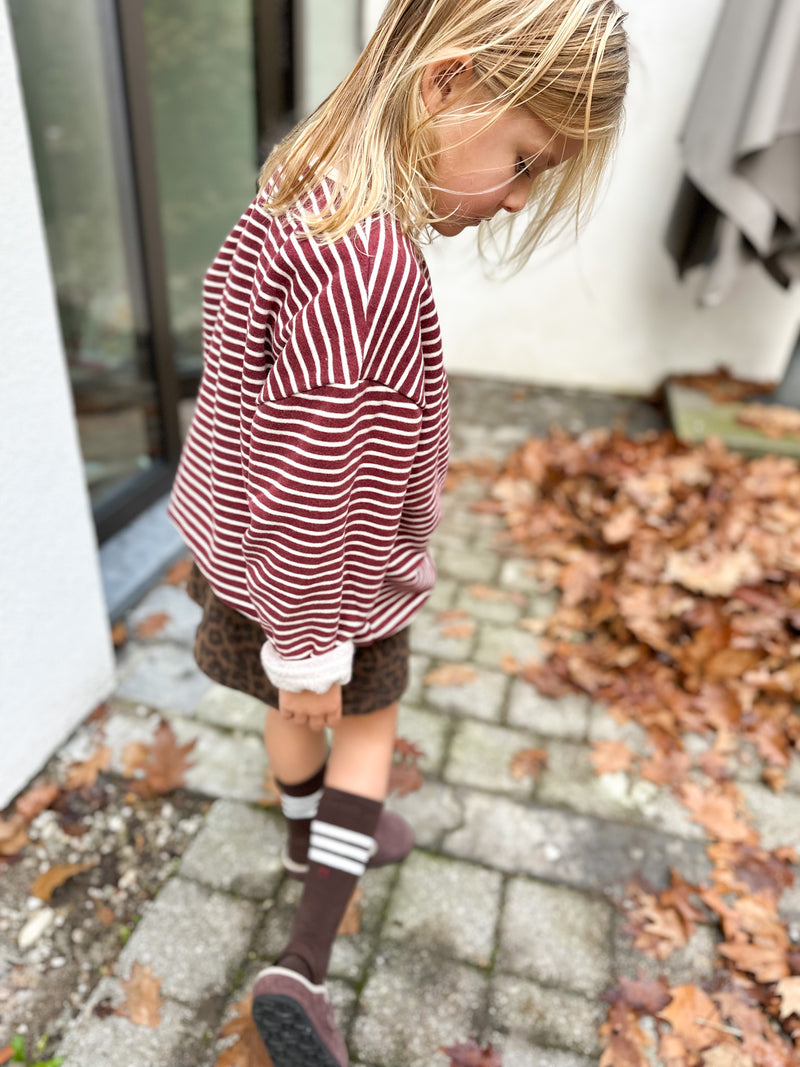 Lola leopard corduroy skirt - Brown