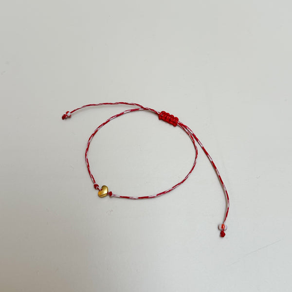 Small heart bracelet - Red