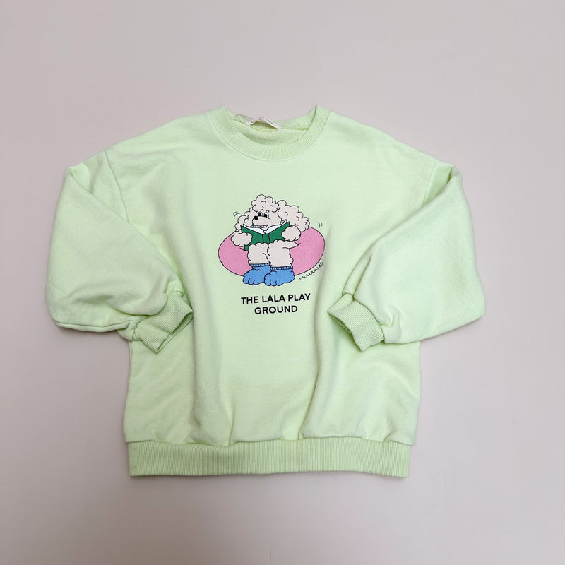 Poodle sweatshirt - Apple mint