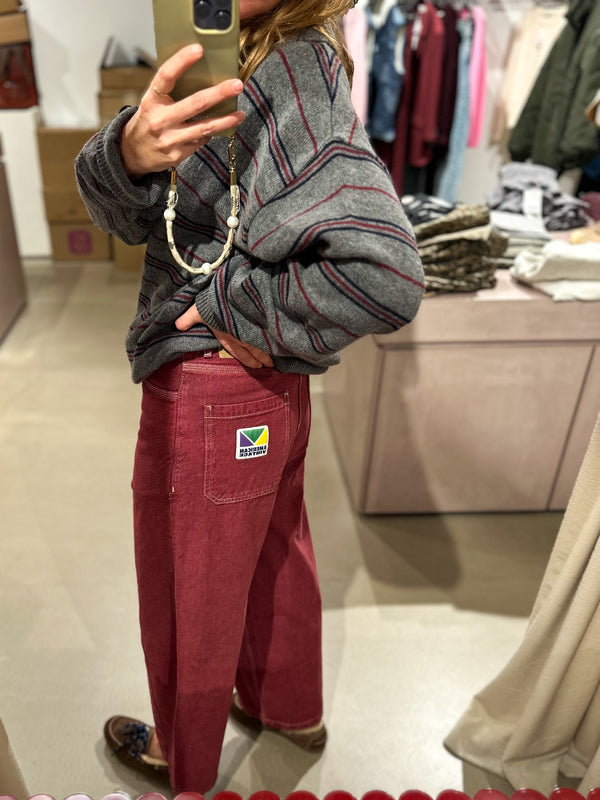 Ymobay balloon denim - Burgundy