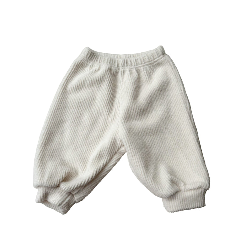 Bebe fleece rib joggers - Cream