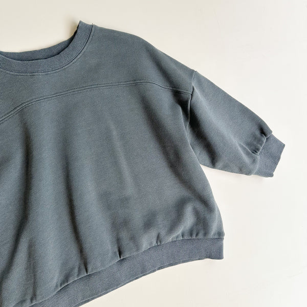 Stitch boxy sweater - Charcoal