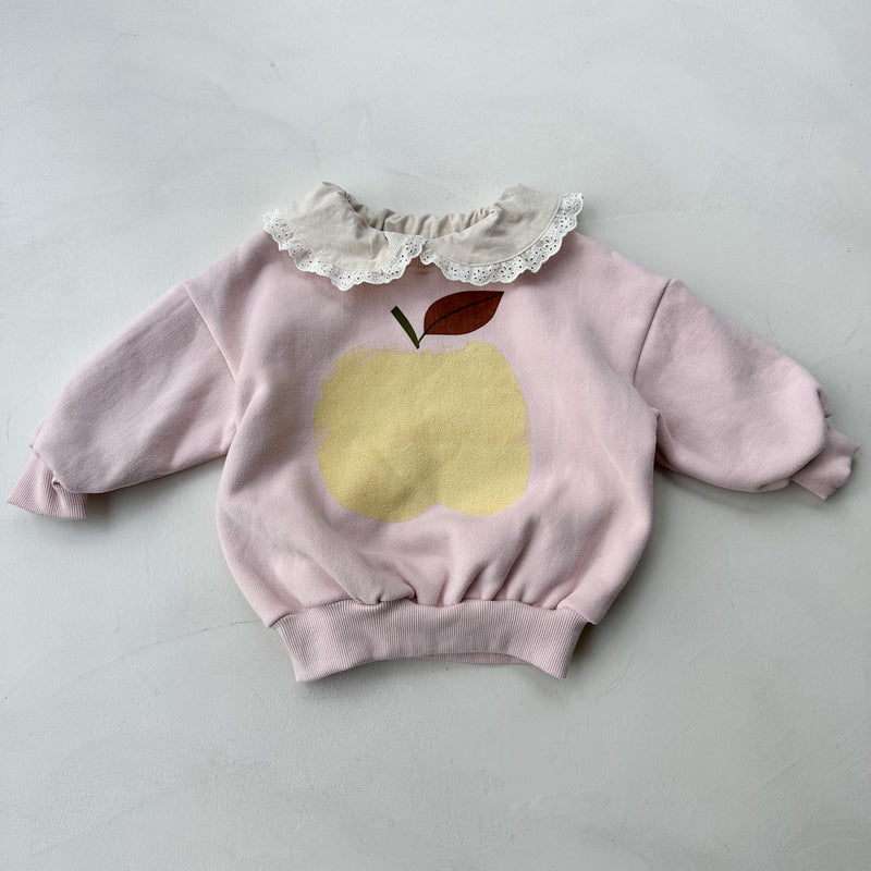 Collar apple sweater - Pink