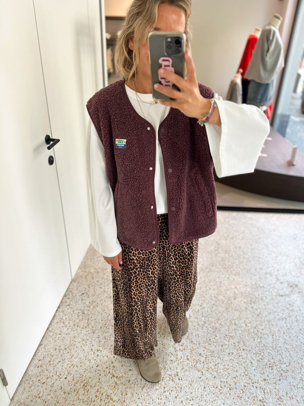 Hoktown pile vest - Bordeaux