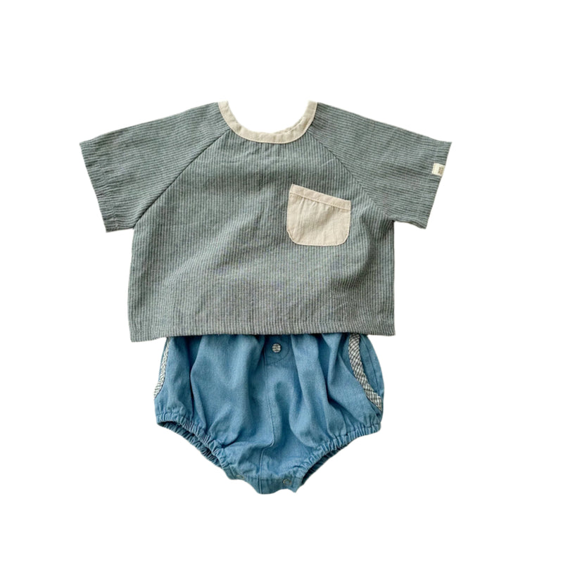 Bebe denim bloomers - Light blue