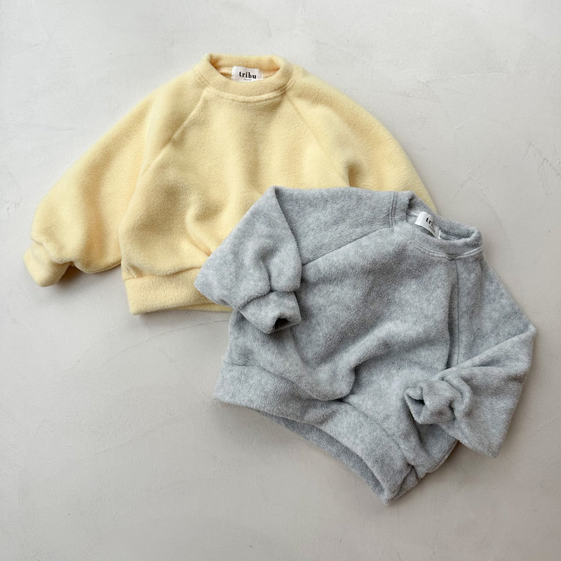 Sunny fleece raglan sweatshirt - Light yellow