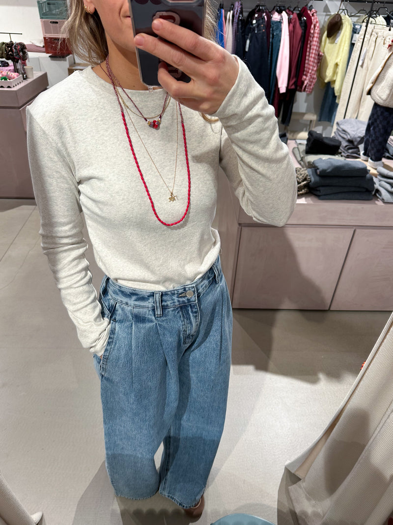 Slim fit modal tee - Oatmeal