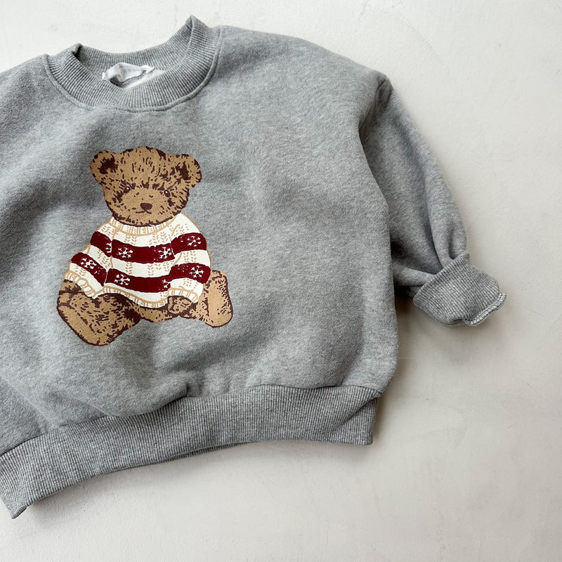 Teddy fleeced sweatshirt - Grey melange