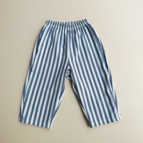 Striped baggy pants - Navy